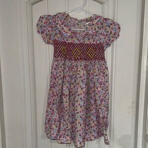 Silly Sissy Floral Smocked Dress - Pink Multi